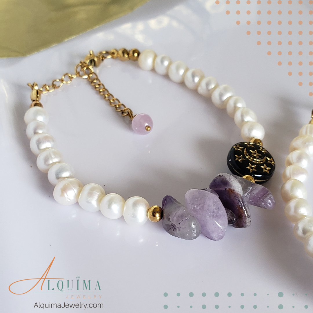 Larissa Pearl and Gemstone Bracelet