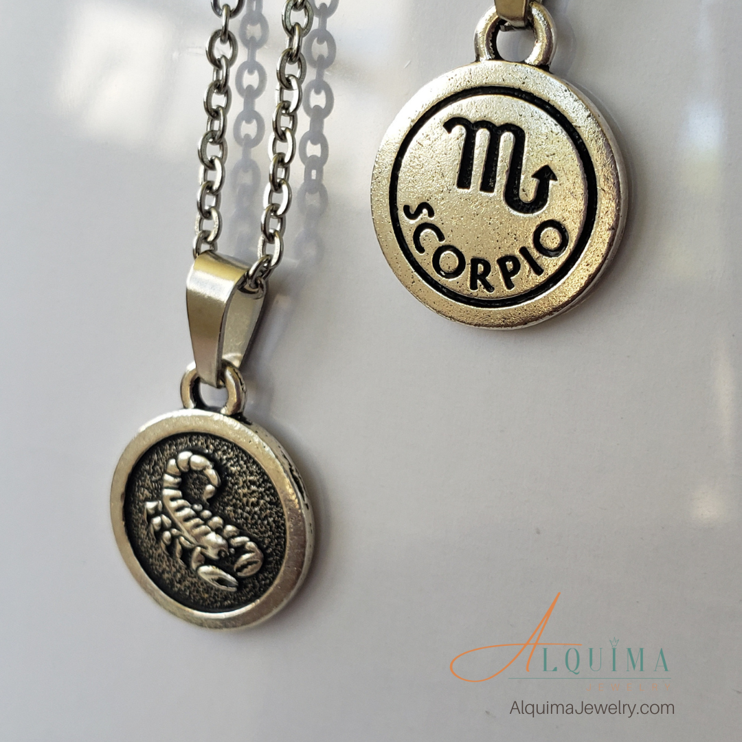 Emilia Scorpio Zodiac Silver Necklace